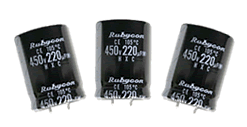 Rubycon HXC series aluminium capacitors